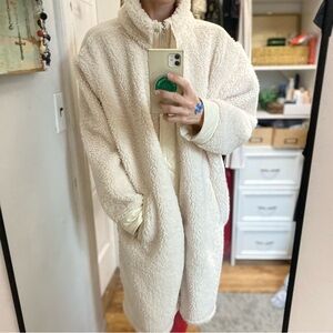 Athleta Cream Teddy Jacket